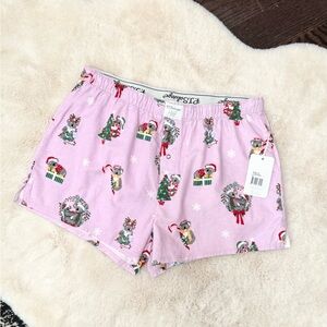P.J. Salvage Light Pink Koala Holiday Pajama Shorts